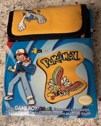 Vintage Nintendo GameBoy  Pokemon Lugia Ho-Oh Yellow Case Travel Bag GB6 NEW