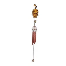  SS-G-99284 Wind Chime Copper and Gem Cat Garden Bell Decoration Hanging Porch 