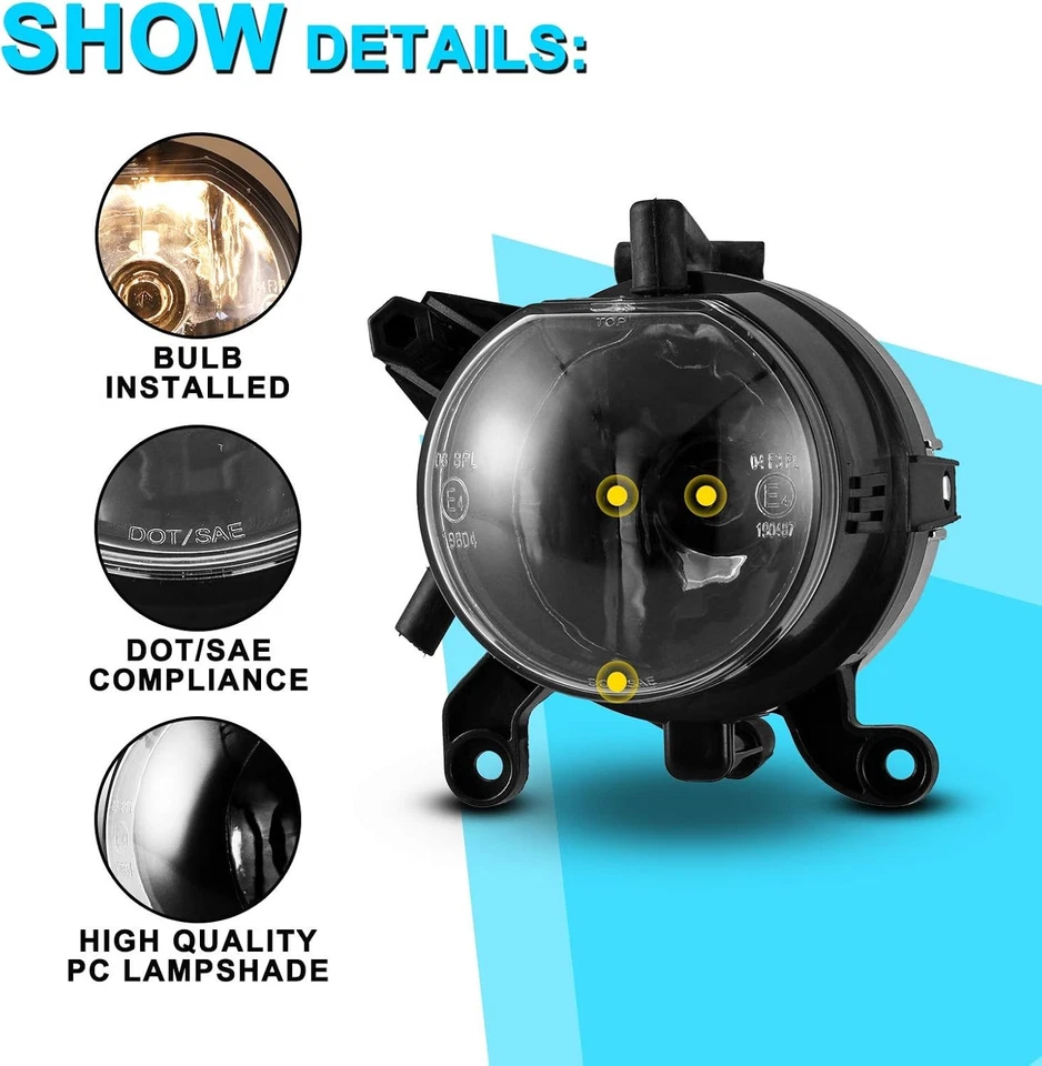 Par de luces antiniebla para BMW 325Ci 330Ci Coupé 2003-2006-2007 E60 525xi 530xi Foto 4 de 4