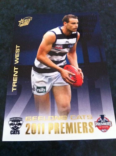2011 AFL SELECT GEELONG CATS TRENT WEST PC15 PREMIERSHIP PREMIERS CARD