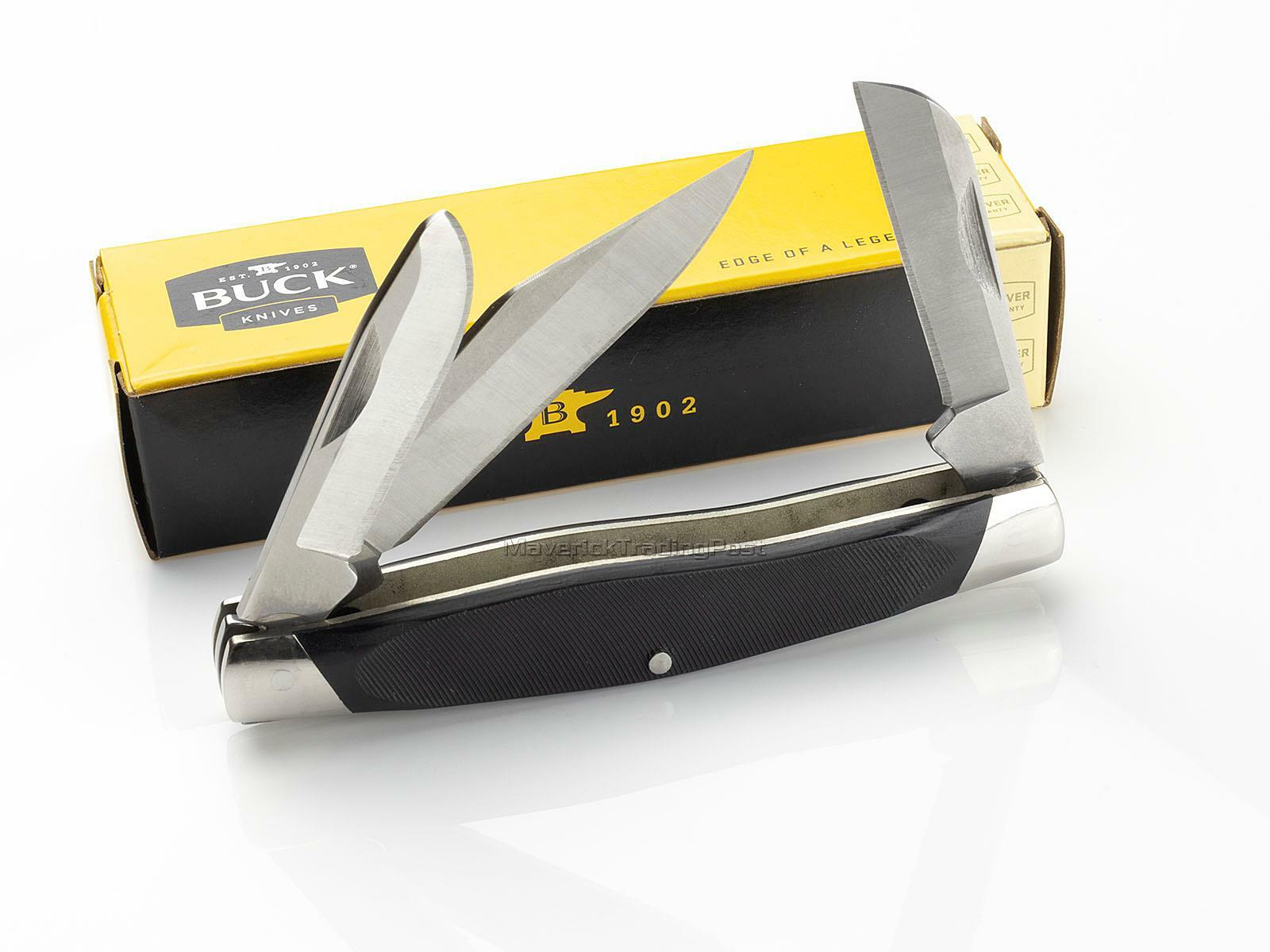 Buck 301 Stockman Folding Pocket Knife Clip Spey Sheepsfoot Blades USA