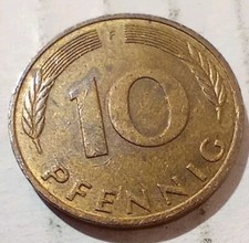 10 Pfennig 1982 F Germany Coin Bundesrepublik Deutchland Oak Stuttgart Mint