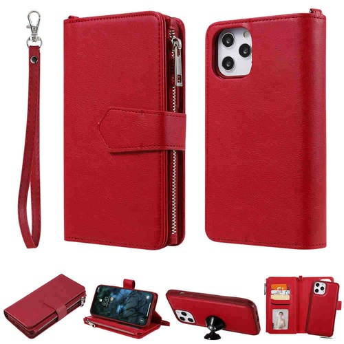 For iPhone 12 11 Pro Max SE 8 7 6s Magnetic Detachable Wallet Leather Case Cover - Picture 12 of 55