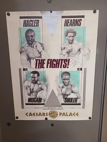 Tommy Hearns vs. Marvin Hagler - Top Rank Title Fight - Caerars Palace Poster