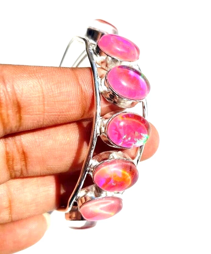 Australischer Triplett Opal Edelstein Handarbeit 925 Sterling Silber Schmuck ... - Bild 2 von 4