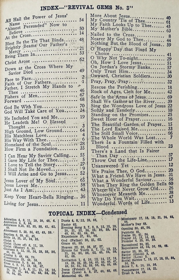 Revival Gems Number Three Gospel Hymnal Stamps-Baxter 1929 - Image 4 of 4