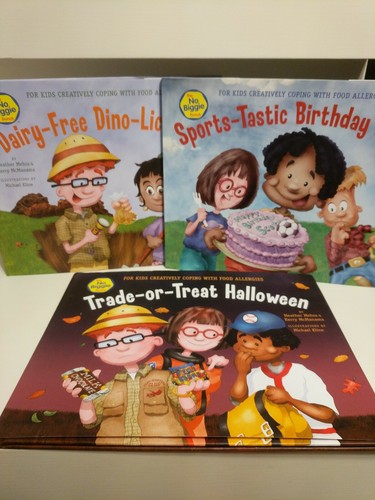 THE NO BIGGIE BUNCH books: Dairy-Free Dino-Licious Dig & Sports-Tastic Birthday - Afbeelding 1 van 7
