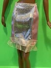 Barbie Fancy Pink/Silver Skirt. Pre-owned. 🌹 genuine Mattel. Free shipping!
