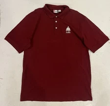 Vintage Clique UIS University Illinois Springfield Polo Shirt Mens XXL Maroon