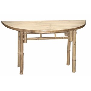 Bamboo 5868 Half Moon KD Shaped Table 35.5 x 17.5 x 19 in ...