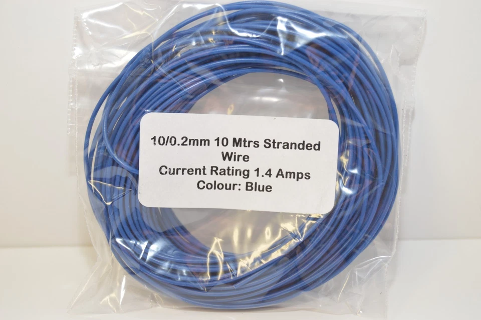 10 METERS MODEL RAILWAY WIRE - 1.4 AMP - BIG RANGE OF COLOURS - MODEL TRAINS  - Image 4 of 4