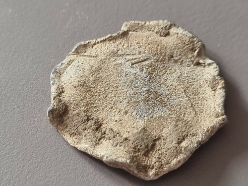 Roman era round lead weight in uncleaned condition found in York Britian. L424