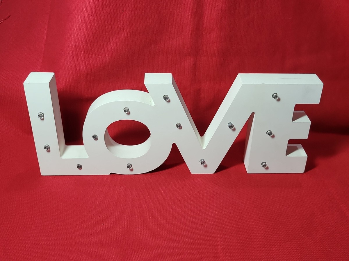 Marquee Letter Sign - Love - LoVE - LED Illuminated White 12