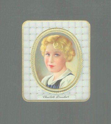 1934 GARBATY FILM STARS  #123  CHARLOTT DAUDERT  NM  SERIES 1  RARE TOBACCO CARD