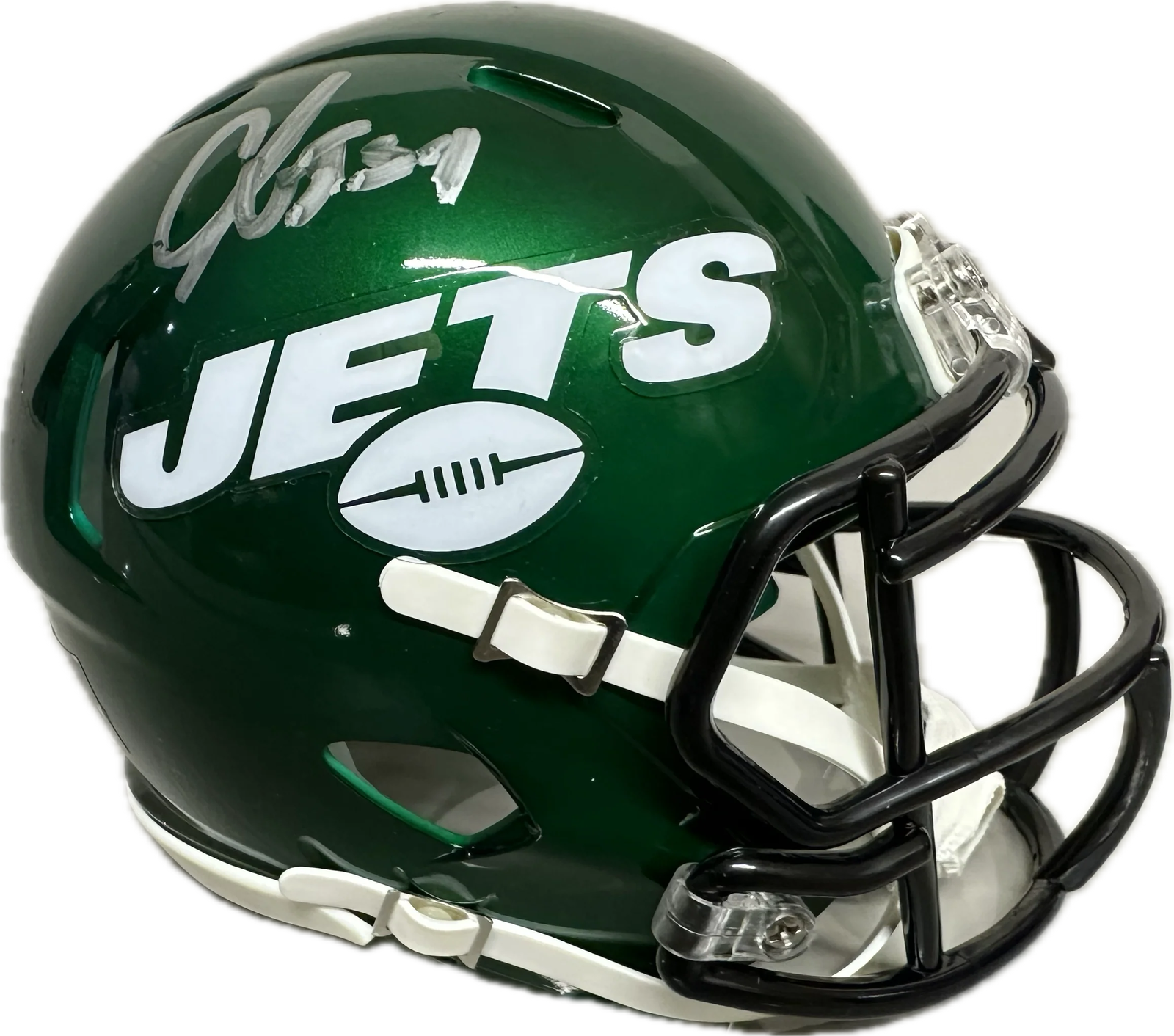 CJ Mosley New York Jets Green Signed Mini Football Helmet (PIA JSA) 
