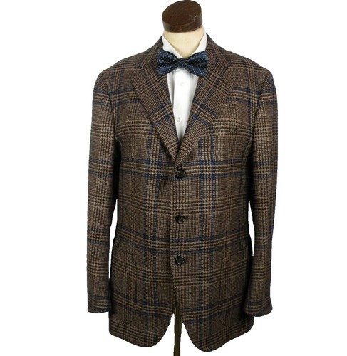 Sartoria Attolini Gray Woven 100% Cashmere Sport Coat Jacket Sz 44