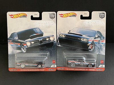 CP Hot Wheels Power Trip Lot Of 2pcs Premium Car Culture Plymouth Dodge Mopar