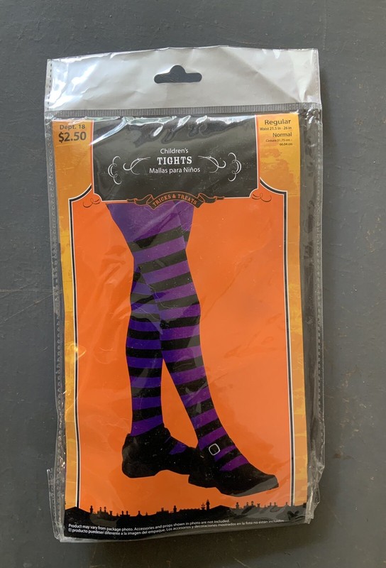 Child Size Regular 21 - 26 Waist - Purple  Stripe Tight Witch HALLOWEEN Costume
