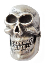 Miniature Skull Pewter Pin Badge