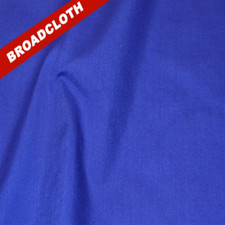 Royal Blue Polyester Cotton Broadcloth Fabric - 60" Wide - Sold by the Yard
