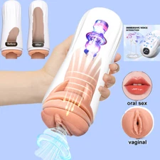 Automatic Handsfree Male Masturbator Pussy Realistic Vagina stroker men sex toys