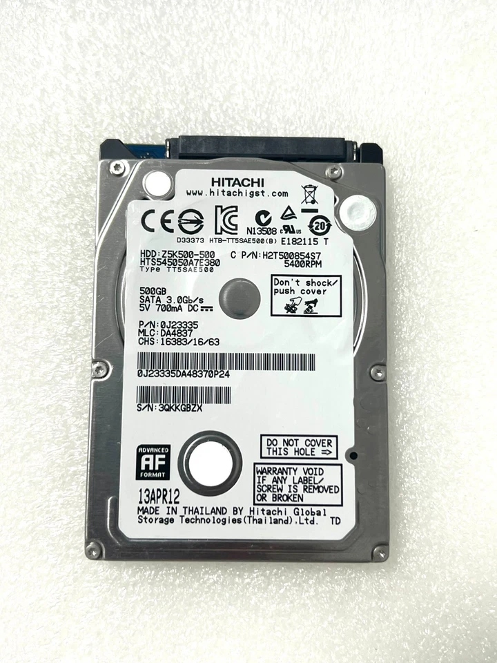 HGST HTS545050A7E380 Travelstar 500GB Z5K500-500 5400RPM 2.5" Laptop Hard Drive - Image 3 of 4