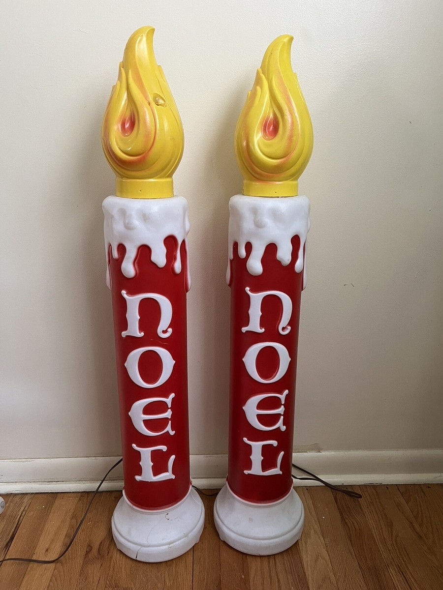 ビンテージ　NOEL ランプ　デットストック Vintage 40” NOEL Candles Empire Blow Mold Christmas Yard
