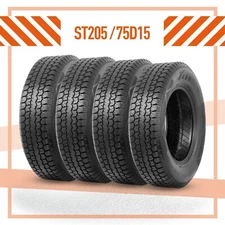 ST205/75D15 Trailer Tires 2057515 Fuel-Saving Heavy Duty 6Ply Load Range C Set 4