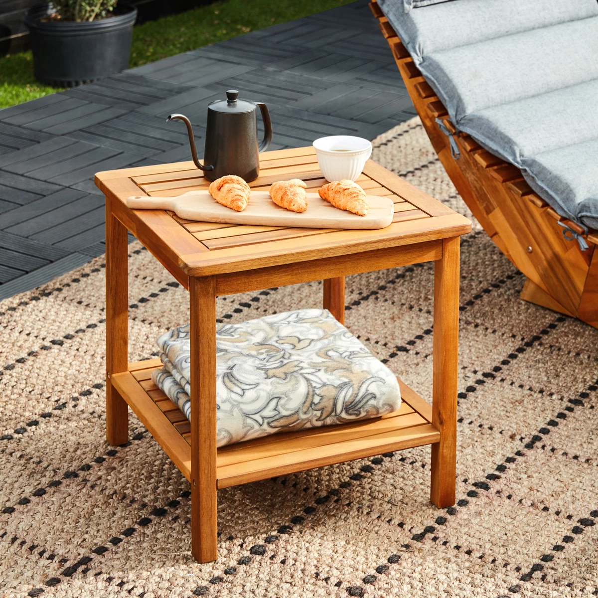 Acacia wood table outdoor outlet