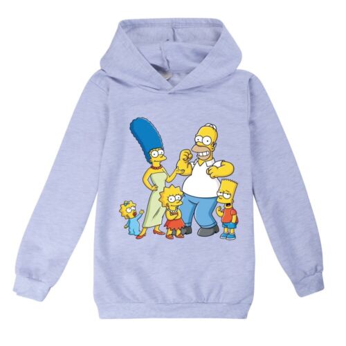 T-shirt manica corta bambini The Simpson casual felpa con cappuccio abbigliamento sportivo regalo compleanno - Foto 19 di 51