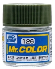 Mr. Hobby C126 Mr. Color Semi Gloss Cockpit (Mitsubishi) Lacquer Paint 10ml - US