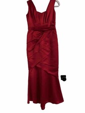David  s Bridal Deep Red Formal Long Dress Size 6