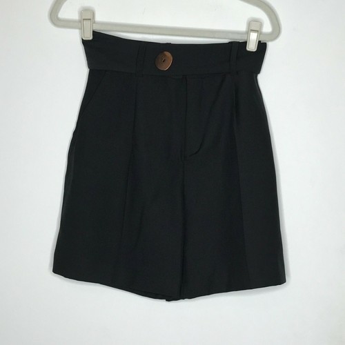 Zara Black High Waisted Belted Trouser 