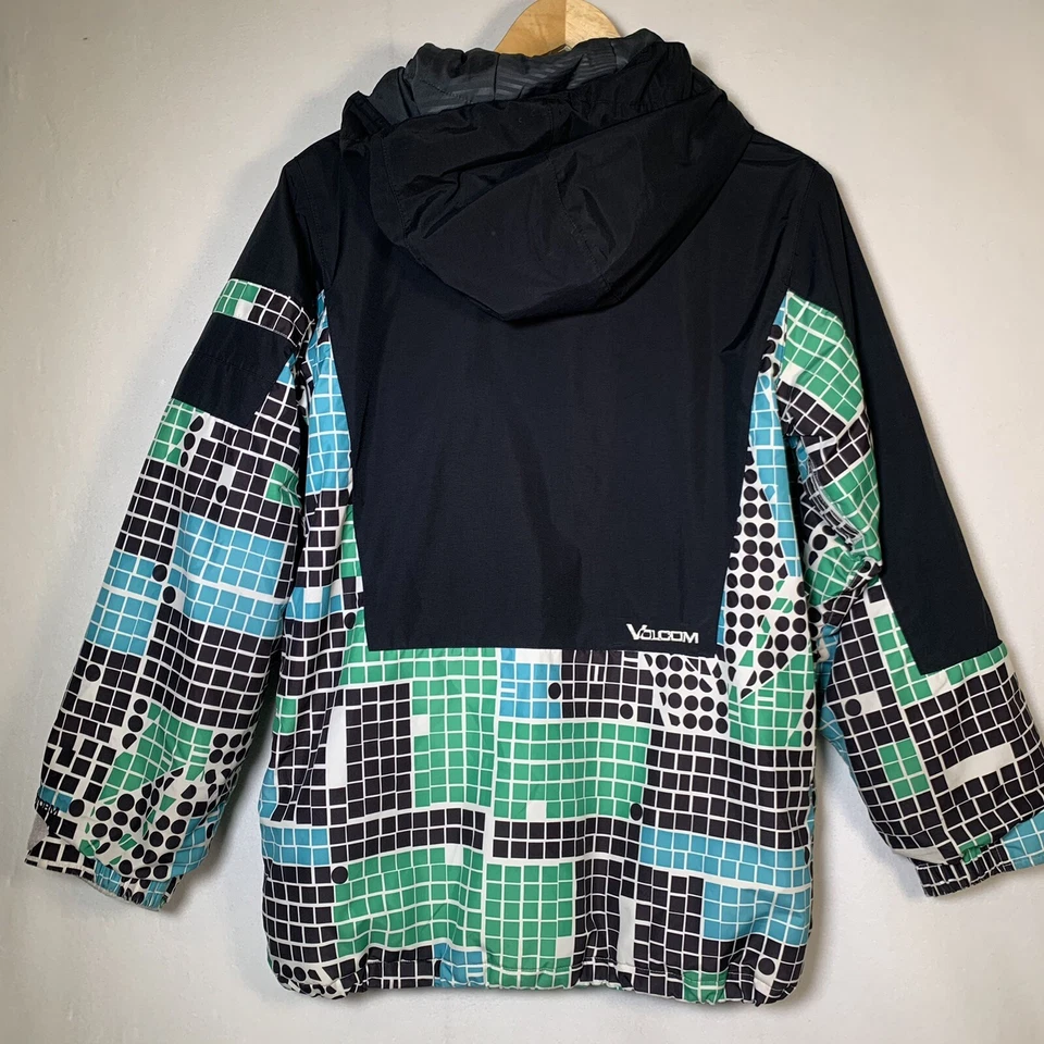 Volcom Youth Winter Snowboard Jacket Size XL Black Teal White Ski Snowboarding - Image 2 of 4