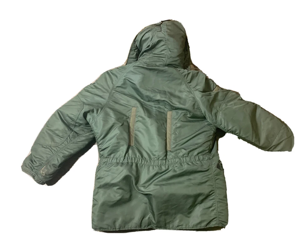 Vintage 60s Flight N-3B Snorkel Parka Coat Jacket Large Faux Fur - Image 3 of 4