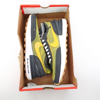 Nike Waffle One Go The Extra Smile Shoes Black Yellow Mens  display picture 1