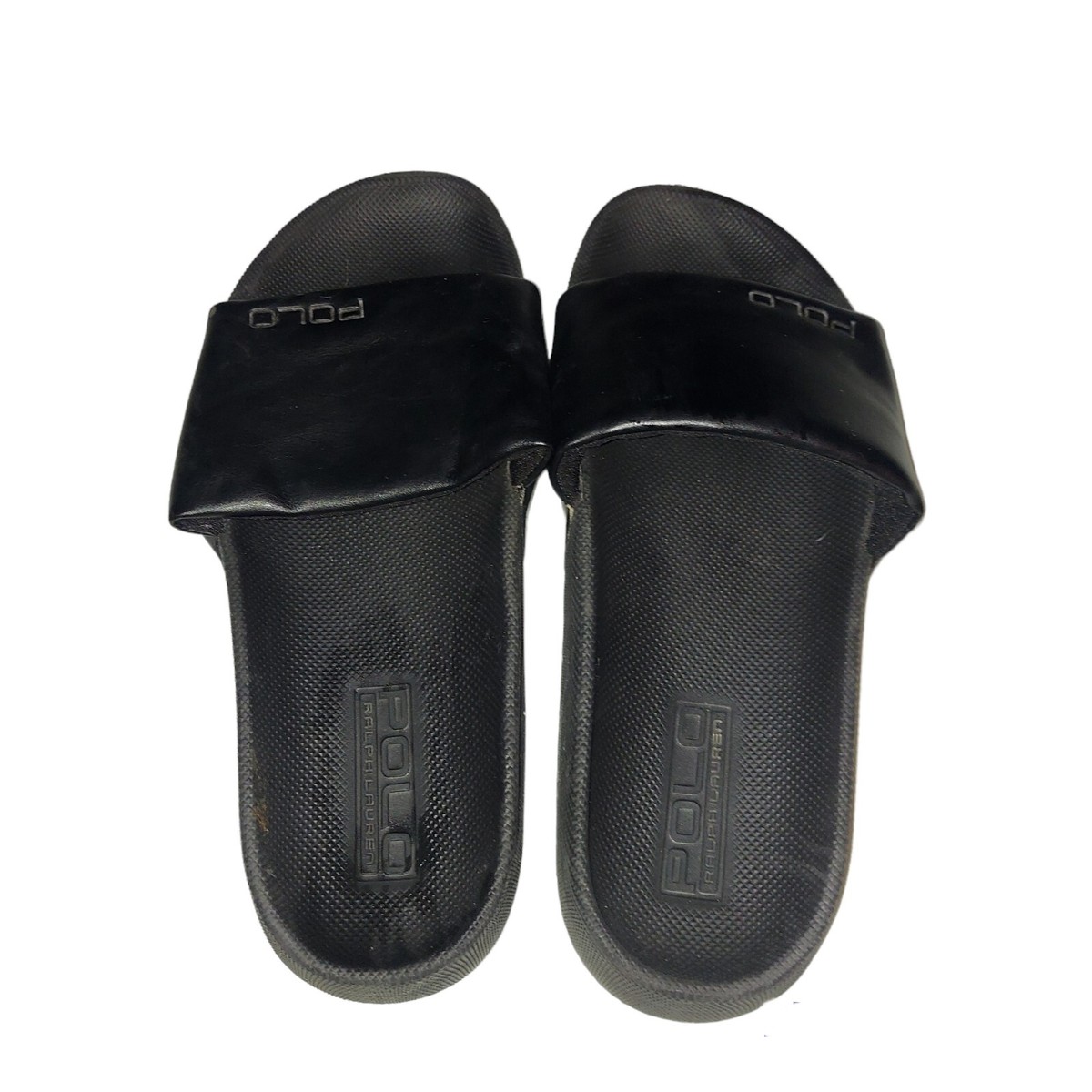 Polo Ralph Lauren Black Cayson Slides 10 D | eBay