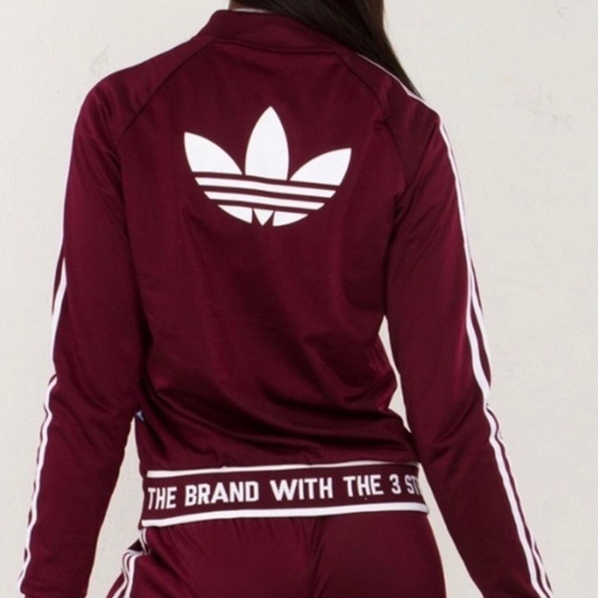 Adidas maroon zip up jacket | eBay