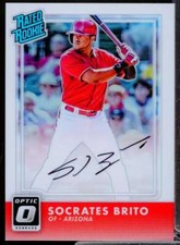 Socrates Brito /150 2016 Donruss Optic Rated Rookie Auto Signature Holo #30 