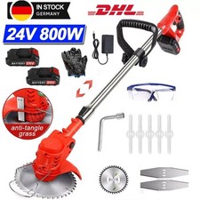 Elektro 24V Akku Rasentrimmer mit 2 Akku und Ladegerät Freischneider Motorsense