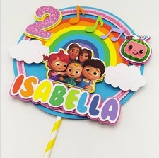 Cocomelon Personalised Cake Topper | Custom Name & Age | JJ Birthday Party Decor