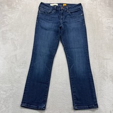 Pilcro and the Letterpress Jeans Women's 29 Whiskered Dark Wash Bootcut Denim