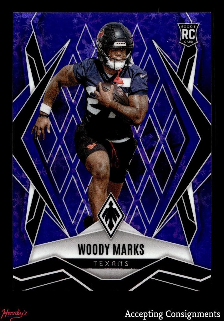 2025 Panini Phoenix Purple Winter #236 Woody Marks RC ROOKIE 038/249 Texans