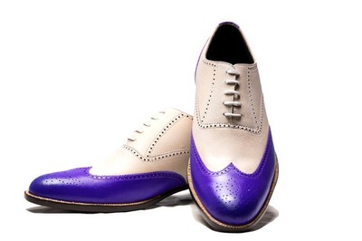 Handmade Pure Leather Wedding Wingtip Borgue 100% Oxford Lace Gift Shoes For Men