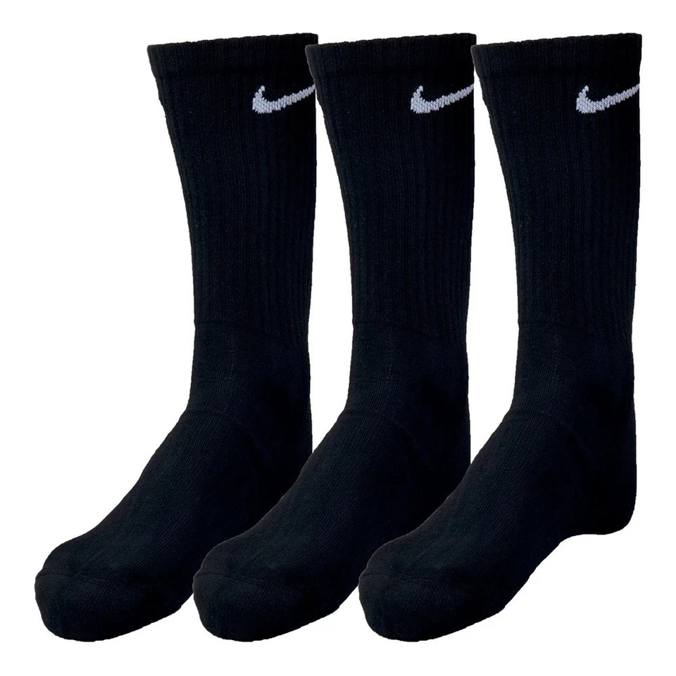 SX7664-010 Nike Chaussettes Longues Hiver Légères (Pack de 3) Noir Unisexe... - Photo 1/4