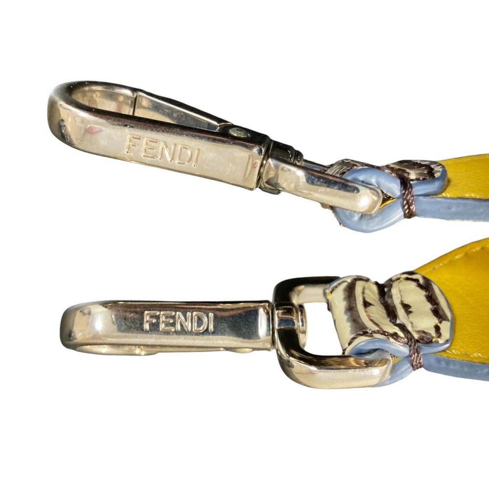 FENDI Strap You Python Embossed Leather Shoulder … - image 8
