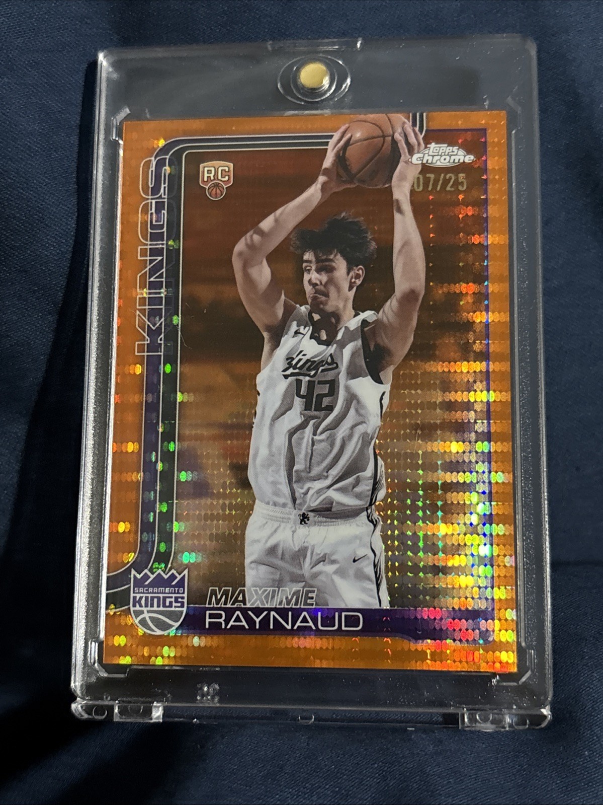 * 07/25 * MAXIME RAYNAUD RC 2025-26 Topps Chrome #293 Orange Pulsar Refractor