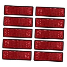 10 Pack Red Self Adhesive Rectangle Reflectors, ADR Approval Road Safety red