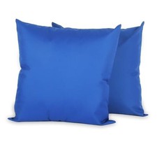 Waterproof Outdoor Pillow Covers Fade 20" x 20" Pack of 2 Royal Blue