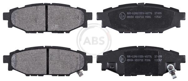 Bremsbelagsatz Scheibenbremse Hinten Abs 37499 Passend FÜR Subaru Toyota-image